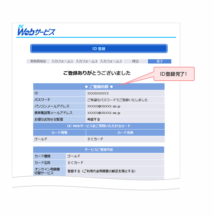 ID登録完了！