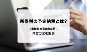 所得税の予定納税とは？対象者や納付時期、納付方法を解説